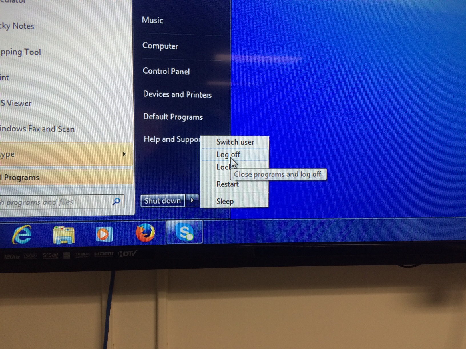 turn off computer